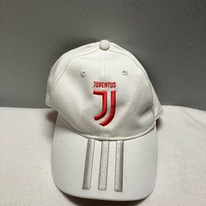 adidas Mens Hat Adjustable White Red C40 Juventus Cap